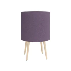 Pouf Modul@ Ø 45 x h. 69 cm - tissu D - pieds chêne vernis naturel