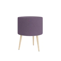 Pouf Modul@ Ø 45 x h. 58 cm - tissu D - pieds chêne vernis naturel
