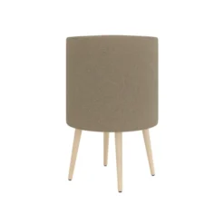Pouf Modul@ Ø 45 x h. 69 cm - tissu V - pieds chêne vernis naturel