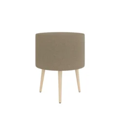 Pouf Modul@ Ø 45 x h. 58 cm - tissu V - pieds chêne vernis naturel