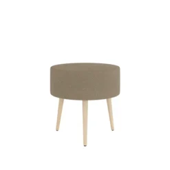 Pouf Modul@ Ø 45 x h. 45 cm - tissu V - pieds chêne vernis naturel