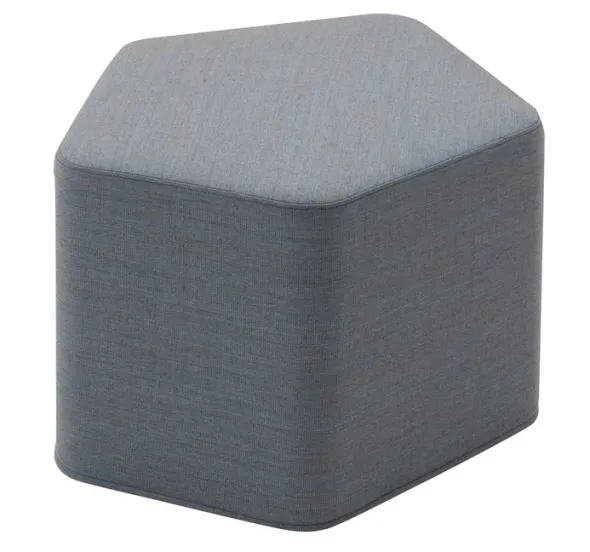 Pouf pentagone Lake - textile enduit
