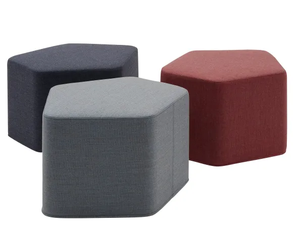 Pouf pentagone Lake - tissu