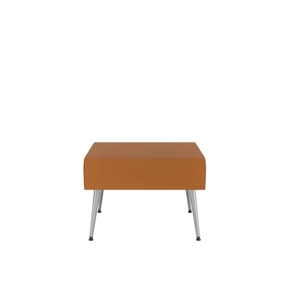 Pouf 1 place Modul@ - textile enduit - pieds métal