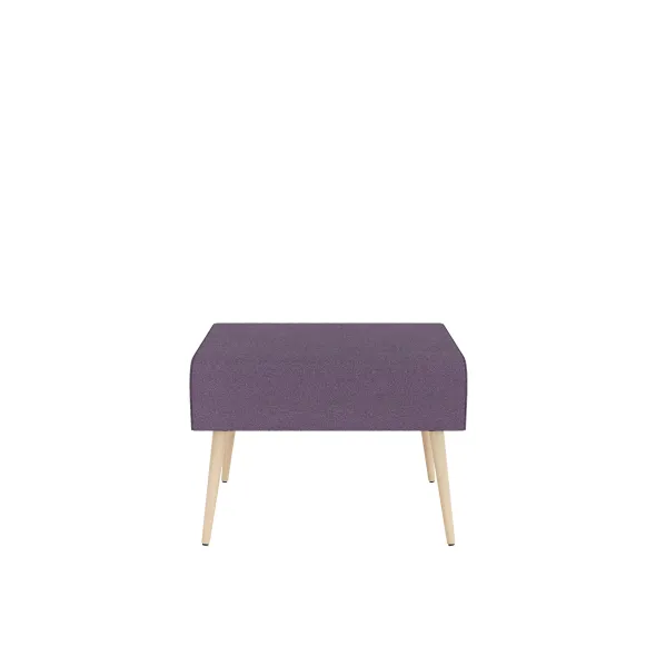 Pouf 1 place Modul@ - tissu D - pieds chêne vernis naturel