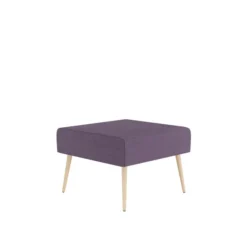 Pouf 1 place Modul@ - tissu D - pieds chêne vernis naturel