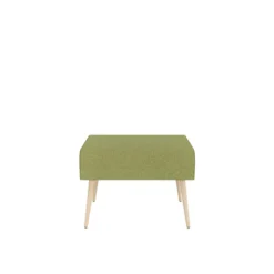 Pouf 1 place Modul@ - tissu N - pieds chêne vernis naturel