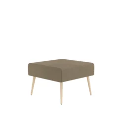 Pouf 1 place Modul@ - tissu V - pieds chêne vernis naturel
