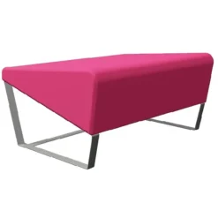 Pouf 2 places Facett II - textile enduit