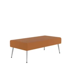 Pouf 2 places Modul@ - textile enduit - pieds métal