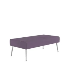 Pouf 2 places Modul@ - tissu D - pieds métal