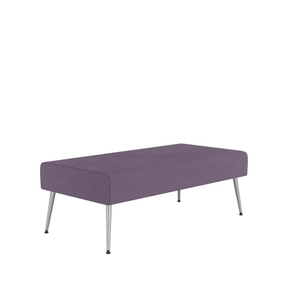 Pouf 2 places Modul@ - tissu D - pieds métal