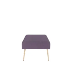 Pouf 2 places Modul@ - tissu D - pieds chêne vernis naturel