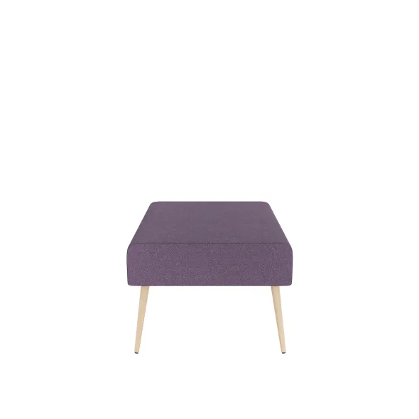 Pouf 2 places Modul@ - tissu D - pieds chêne vernis naturel