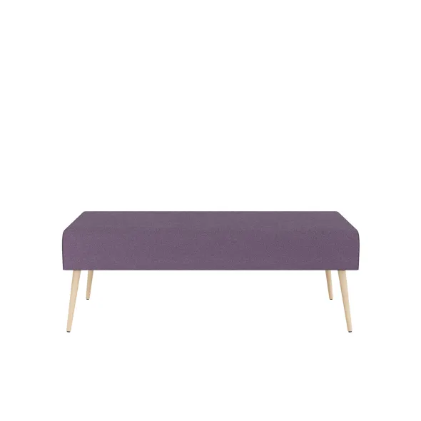Pouf 2 places Modul@ - tissu D - pieds chêne vernis naturel