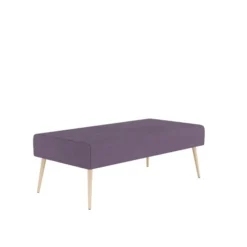 Pouf 2 places Modul@ - tissu D - pieds chêne vernis naturel
