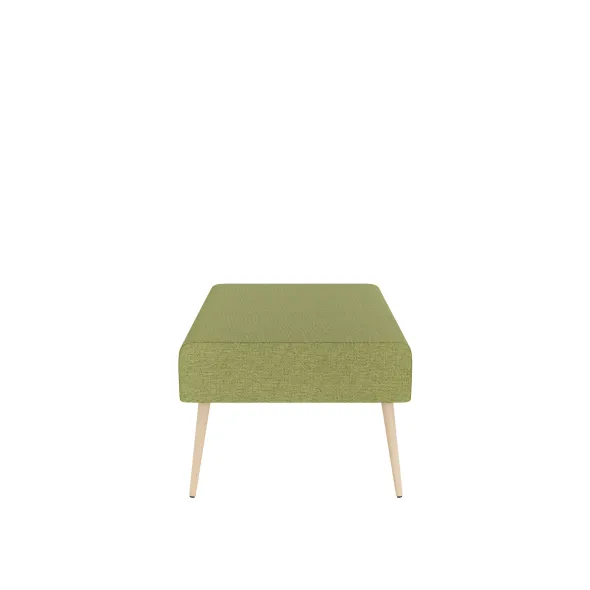 Pouf 2 places Modul@ - tissu N - pieds chêne vernis naturel