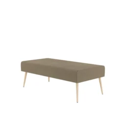 Pouf 2 places Modul@ - tissu V - pieds chêne vernis naturel