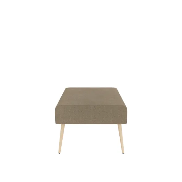 Pouf 2 places Modul@ - tissu V - pieds chêne vernis naturel