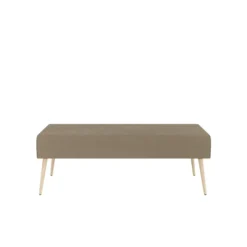 Pouf 2 places Modul@ - tissu V - pieds chêne vernis naturel