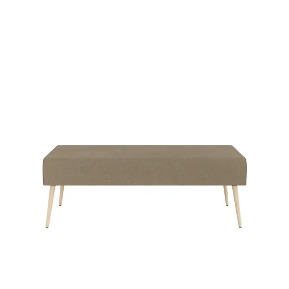 Pouf 2 places Modul@ - tissu V - pieds chêne vernis naturel