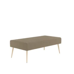 Pouf 2 places Modul@ - tissu V - pieds chêne vernis naturel