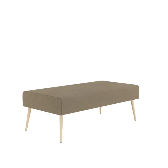 Pouf 2 places Modul@ - tissu V - pieds chêne vernis naturel