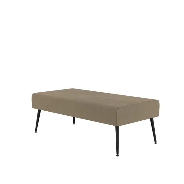 Pouf 2 places Modul@ - tissu V - pieds métal
