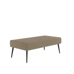Pouf 2 places Modul@ - tissu V - pieds métal