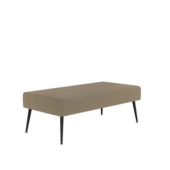 Pouf 2 places Modul@ - tissu V - pieds métal