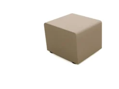 Pouf repose-pieds Mendi - textile enduit uni