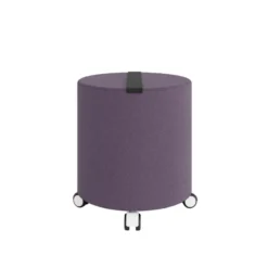Pouf rond Yam's - tissu D - sur roulettes