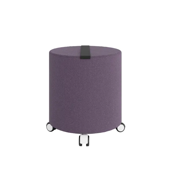 Pouf rond Yam's - tissu D - sur roulettes