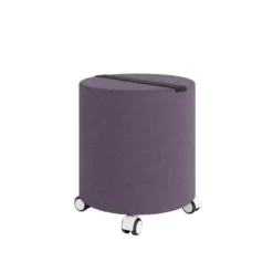 Pouf rond Yam's - tissu D - sur roulettes