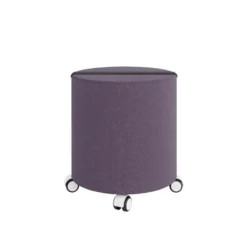 Pouf rond Yam's - tissu D - sur roulettes