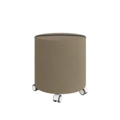 Pouf rond Yam's - tissu V - sur roulettes