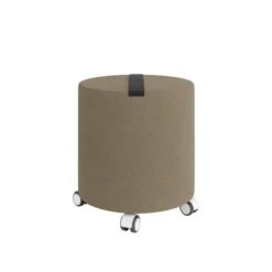 Pouf rond Yam's - tissu V - sur roulettes