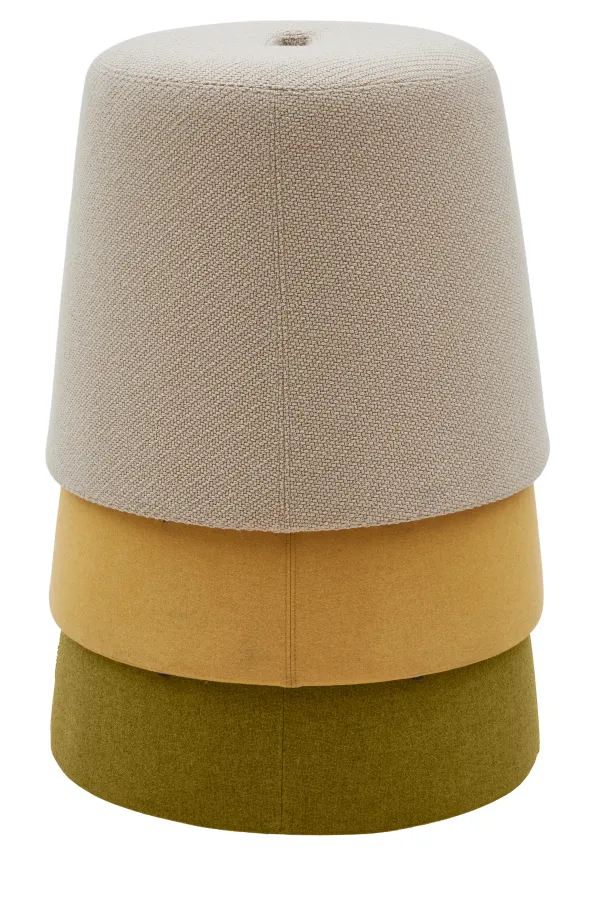 Pouf Ron - tissu - empilable