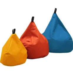 Pouf souple Figue L - textile enduit