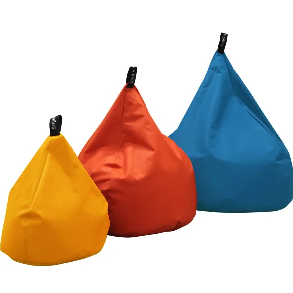 Pouf souple - Figue M - textile enduit