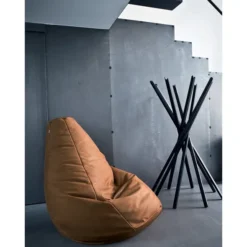 Pouf souple Sacco - poire M - tissu