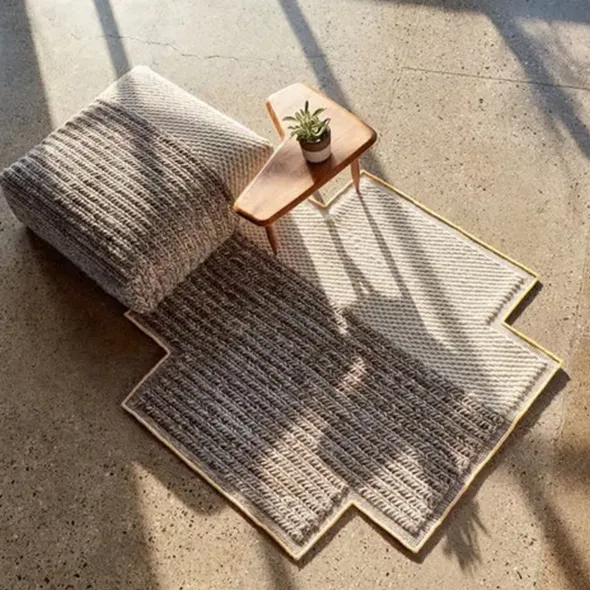 Pouf Square - 90 x 90 cm - 100 % laine