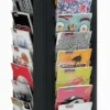 Présentoir mobile carrousel - polystyrène et métal - 40 cases - format A4 - noir