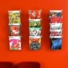 Présentoir mural Filario - polyamide - 5 cases A4 - aluminium