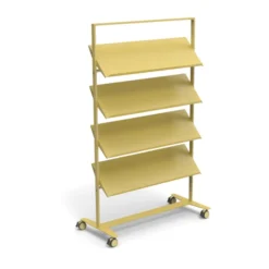 Présentoir sur roulettes Arnage - 4 tablettes - l. 113 cm
