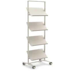 Présentoir sur roulettes Arnage - 4 tablettes - l. 71,5 cm