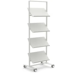 Présentoir sur roulettes Arnage - 4 tablettes - l. 71,5 cm