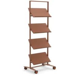 Présentoir sur roulettes Arnage - 4 tablettes - l. 71,5 cm