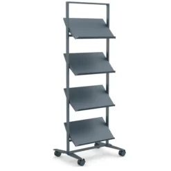 Présentoir sur roulettes Arnage - 4 tablettes - l. 71,5 cm
