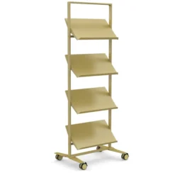 Présentoir sur roulettes Arnage - 4 tablettes - l. 71,5 cm